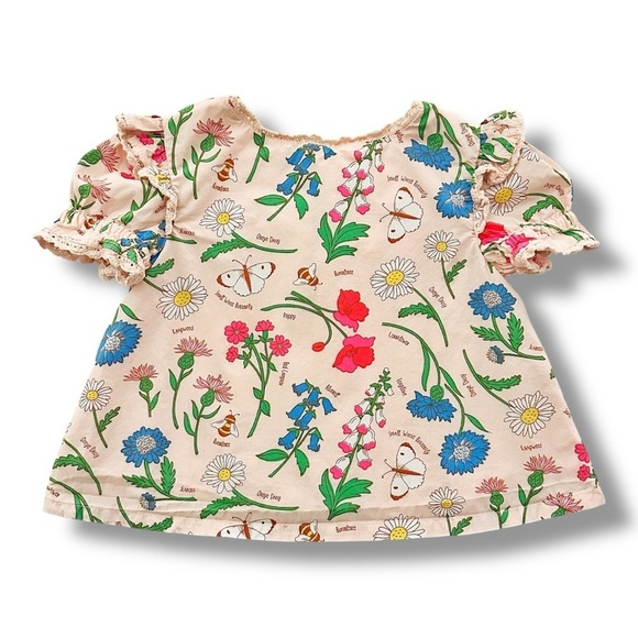 Mini Boden | Wallflower Ruffle Blouse (2-3 yrs)🌷🪻🐝 - Picture 1 of 5